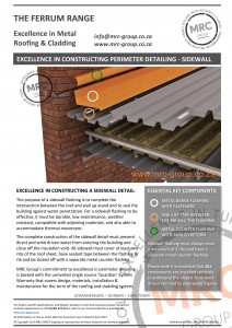 MRC Group - Perimeter Detailing - Sidewall - Metal Roofing backed with the Guardian System Warranty - Data Sheet - June 2015-page-001