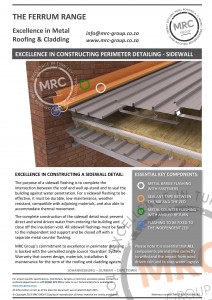 MRC Group - Perimeter Detailing - Sidewall - Secret Fix Metal Roofing backed with the Guardian System Warranty - Data Sheet - June 2015-page-001