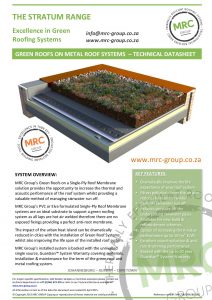 MRC Group - Green Roof on a Single-Ply Roof Membrane - Waterproofing backed with the Guardian System Warranty - Data Sheet - June 2015-page-001