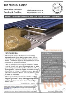 MRC Group - Secret Fix Built up or Double Skin Metal Roofing backed with the Guardian System Warranty - Data Sheet - June 2015-page-001-2