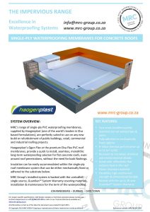 MRC Group - Single-Ply Membrane Waterproofing Systems for concrete roofs backed with the Guardian System Warranty - Data Sheet - June 2015-page-001-2