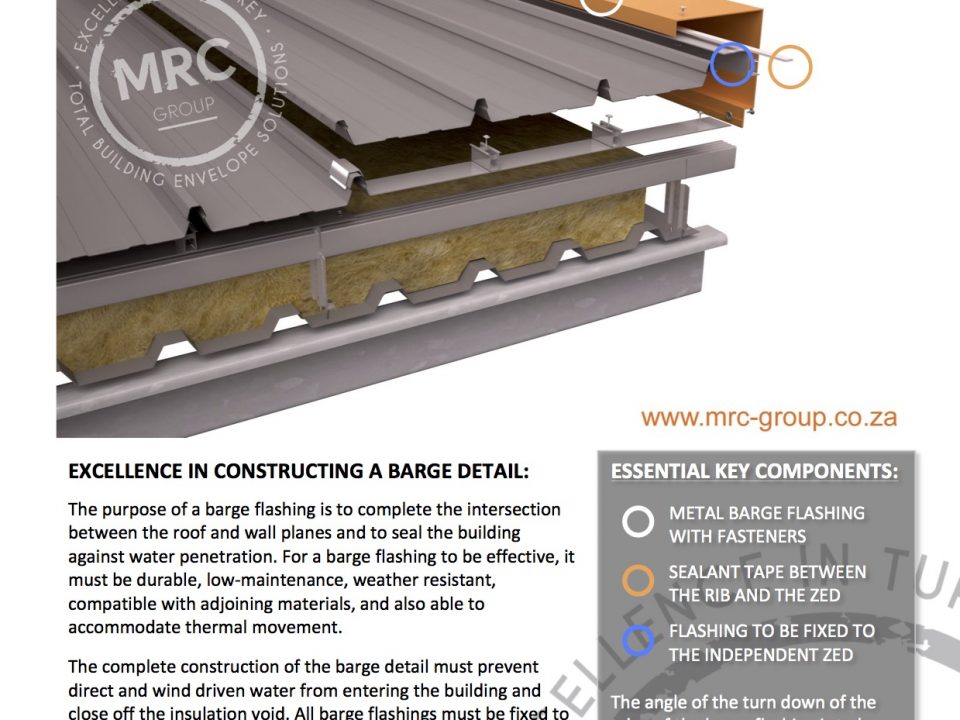 MRC Group Perimeter Detailing Barge Secret Fix Metal Roofing backed with the Guardian System Warranty Data Sheet June 2015