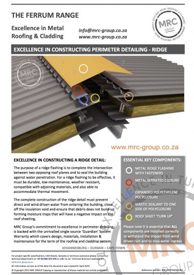 Perimeter Detailing Ridge Built up Over roofing systems Metal Roofing