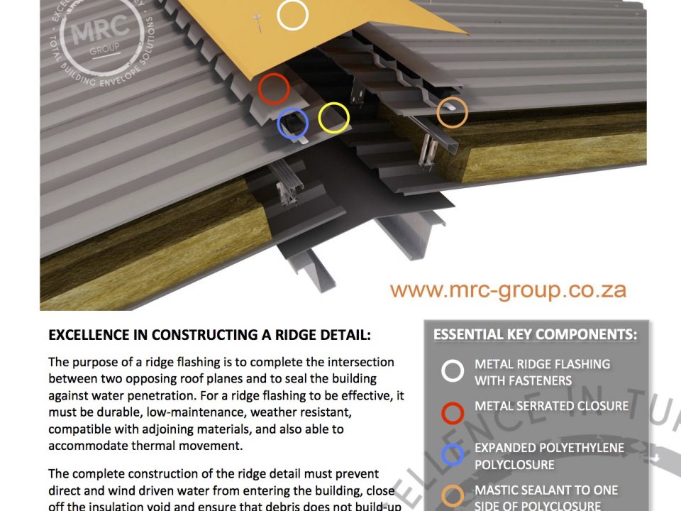 MRC Group Perimeter Detailing Ridge Built up Over roofing systems Metal Roofing backed with the Guardian System Warranty Data Sheet June 2015