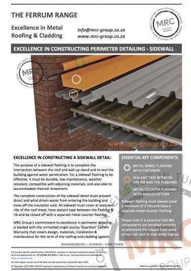 Perimeter Detailing Sidewall Metal Roofing